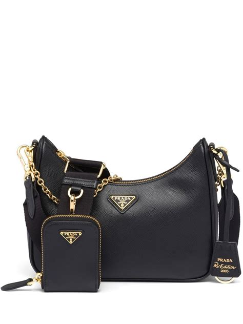 farfetch prada bags|Prada leather shoulder bag price.